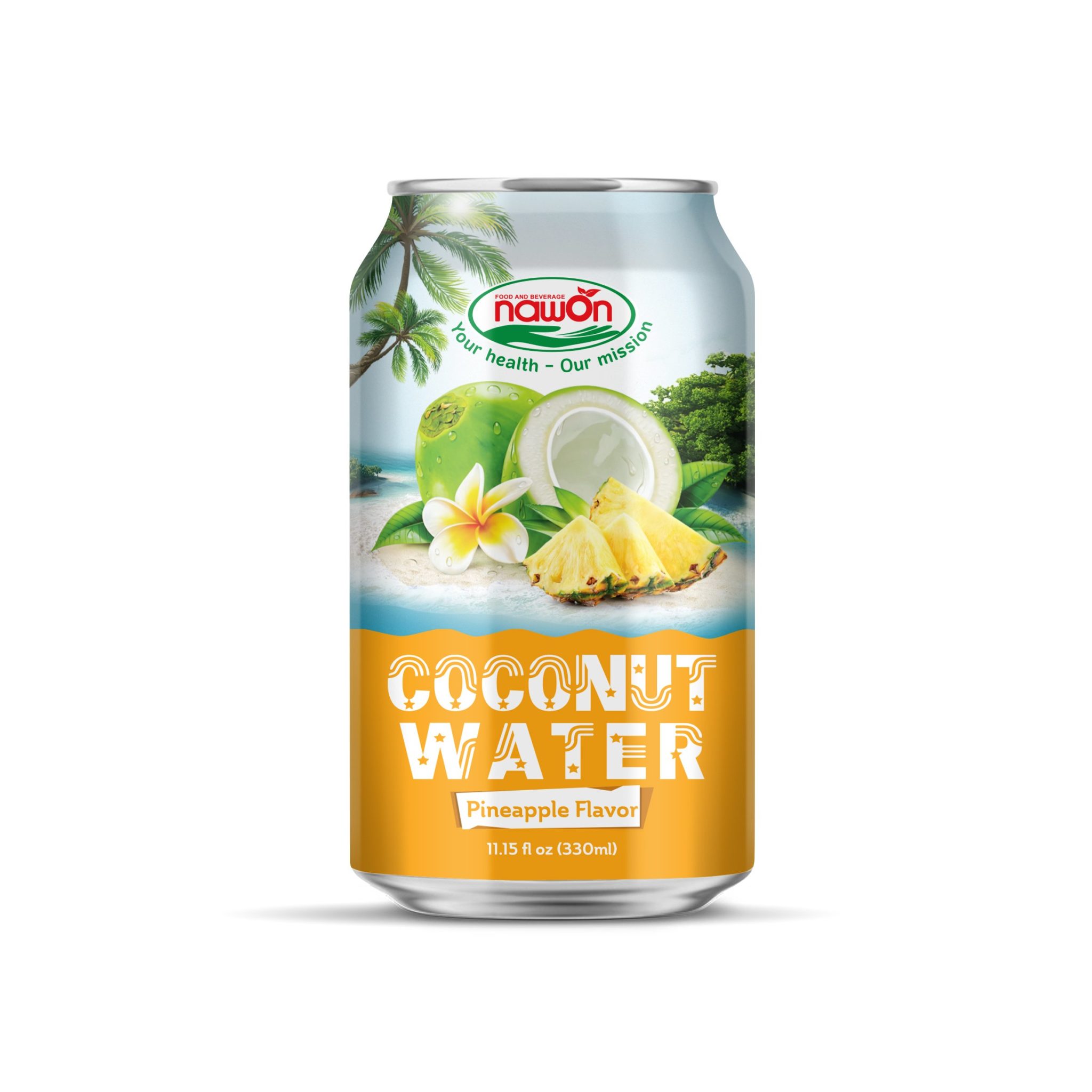 Nawon Fresh Coconut Water With Pineapple | Can, 330Ml (11.18 fl oz)