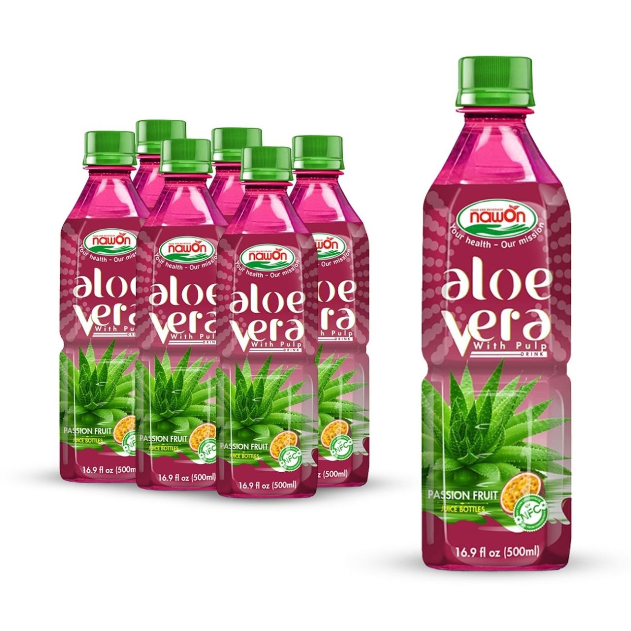 pet bottle 500 ml 16 9 fl oz nawon aloe vera drink pasion fruit (1)