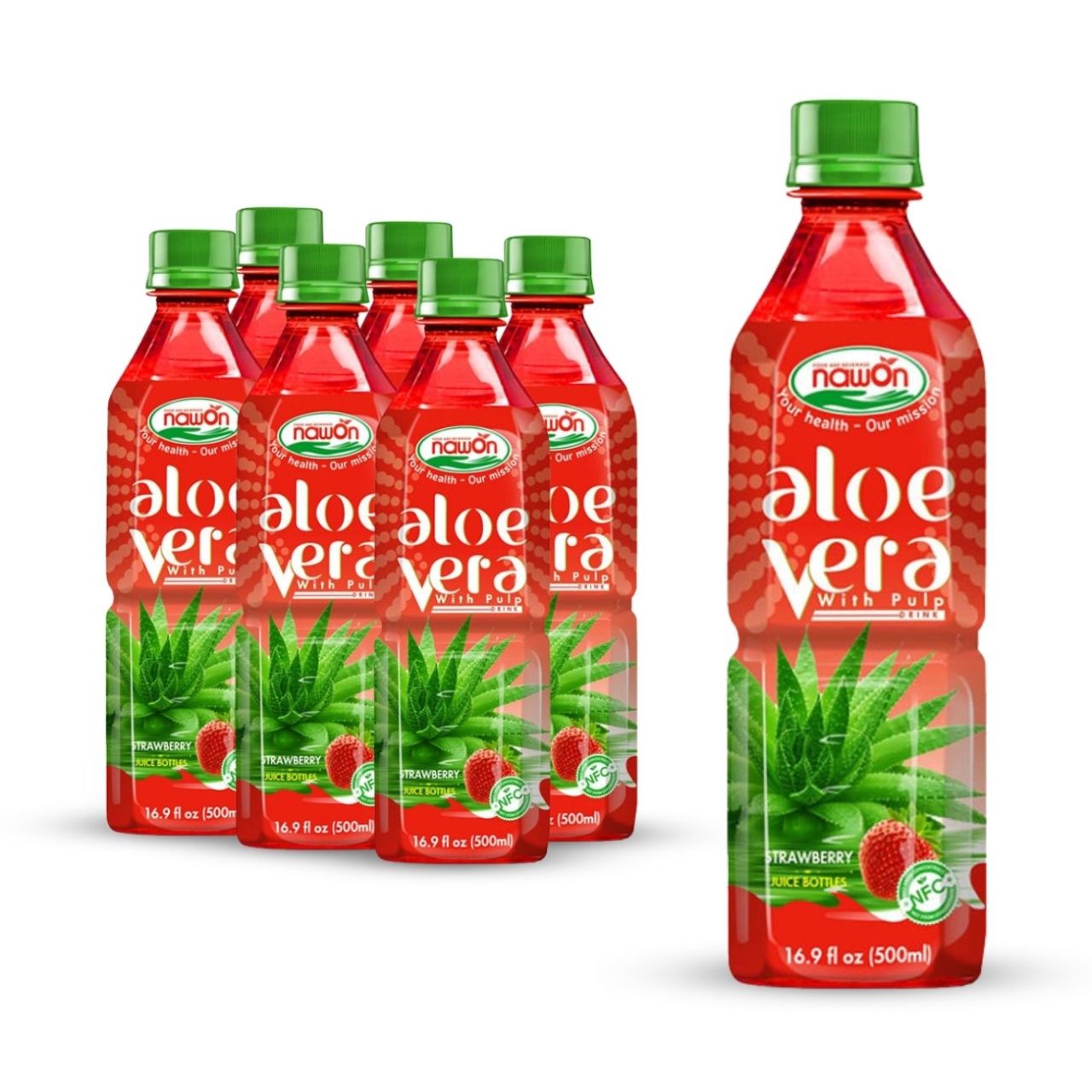 pet bottle 500 ml 16 9 fl oz nawon aloe vera drink strawberry (1)
