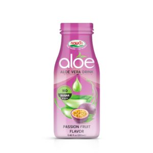 glass bottle 280ml aloe vera drink no sugar passionfruit