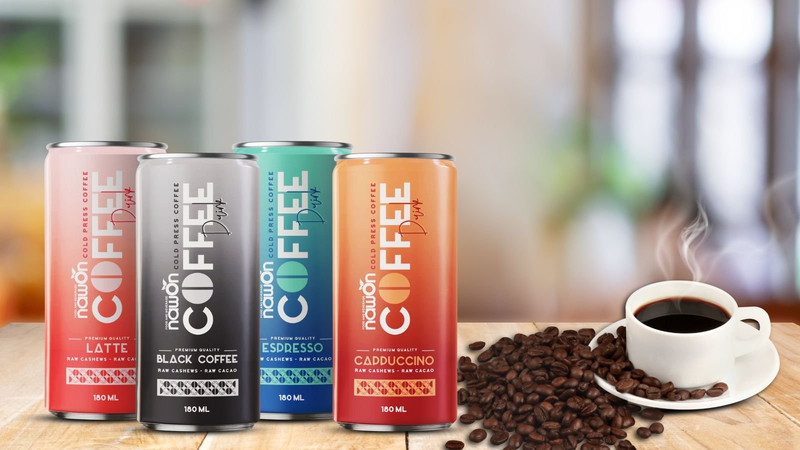 Cold press coffee with coconut premium quality can 180 ml