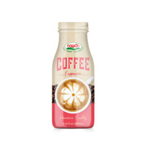 Glass bottle 280ml coffee with cappuccino flavor