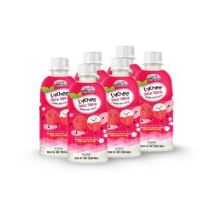320ml nawon nata de coco juice drink low sugar lychee