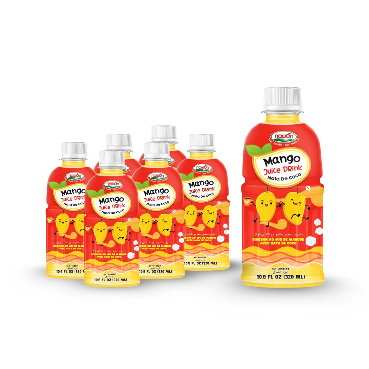 320ml nawon nata de coco juice drink low sugar mango 2