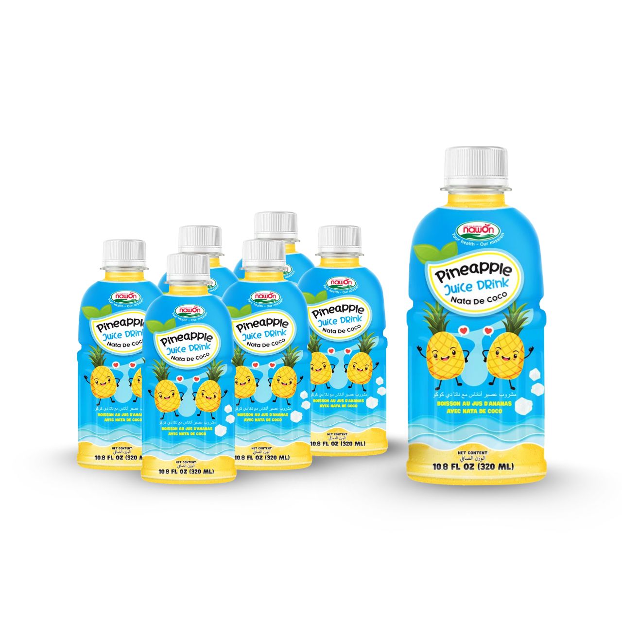 320ml nawon nata de coco juice drink low sugar pineapple 2
