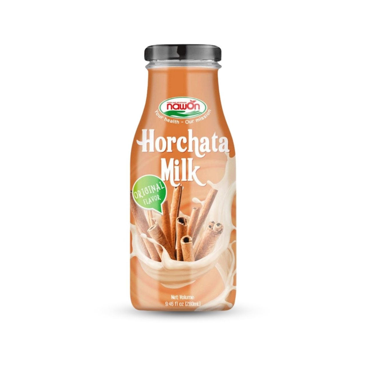 Glass bottle 280 ml 9 5 fl oz creamy horchata milk original flavor (2)
