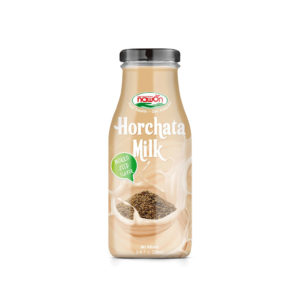 Glass bottle 280ml horchata milk morro seed flavor