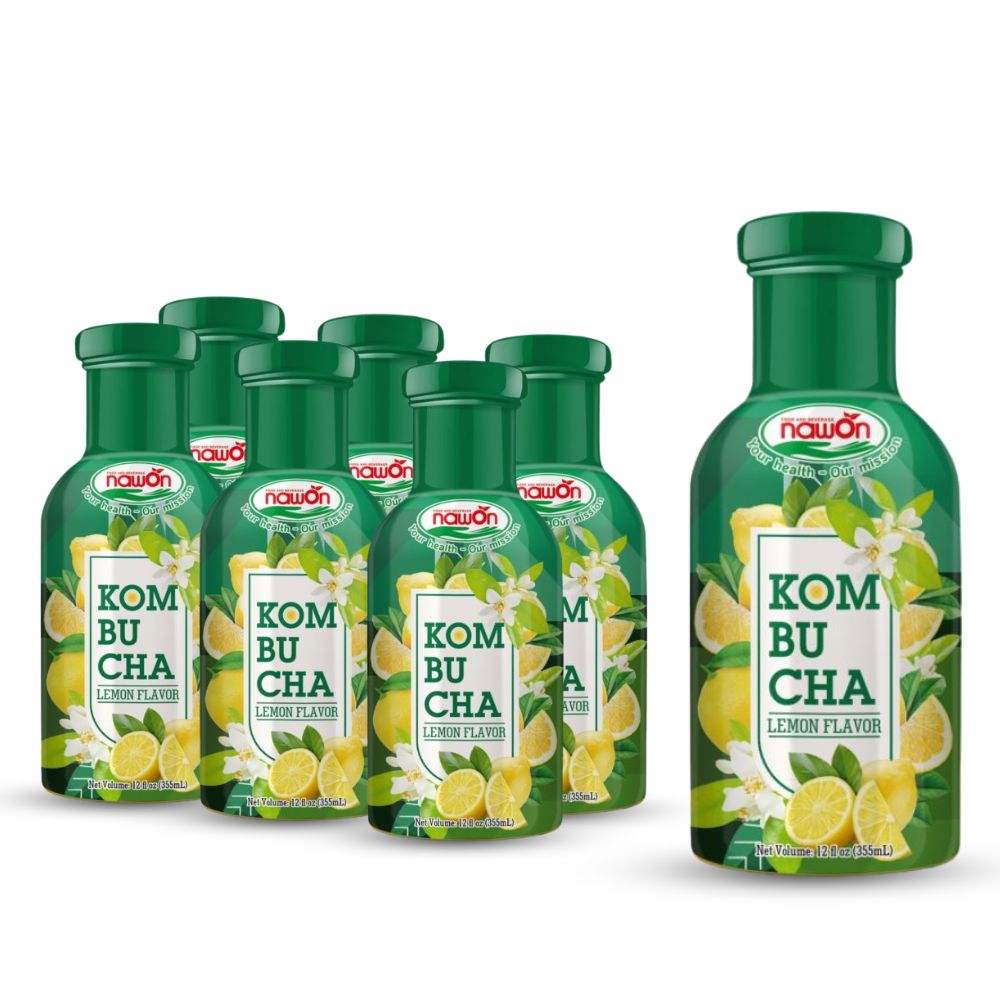 355ml nawon kombucha lemon flavor