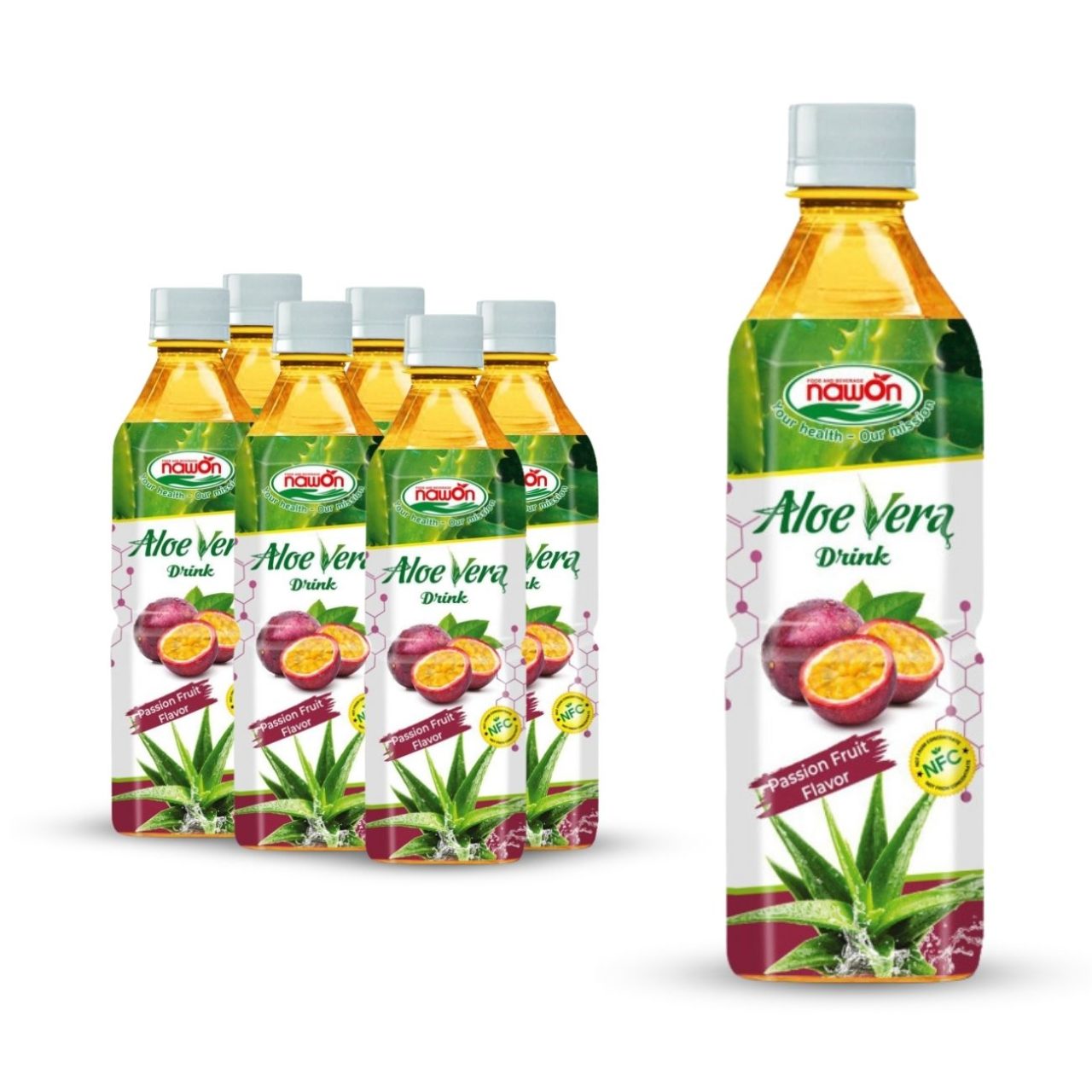 bottle 500 ml 16 9 fl oz nfc aloe vera drink passion fruit flavor (2)