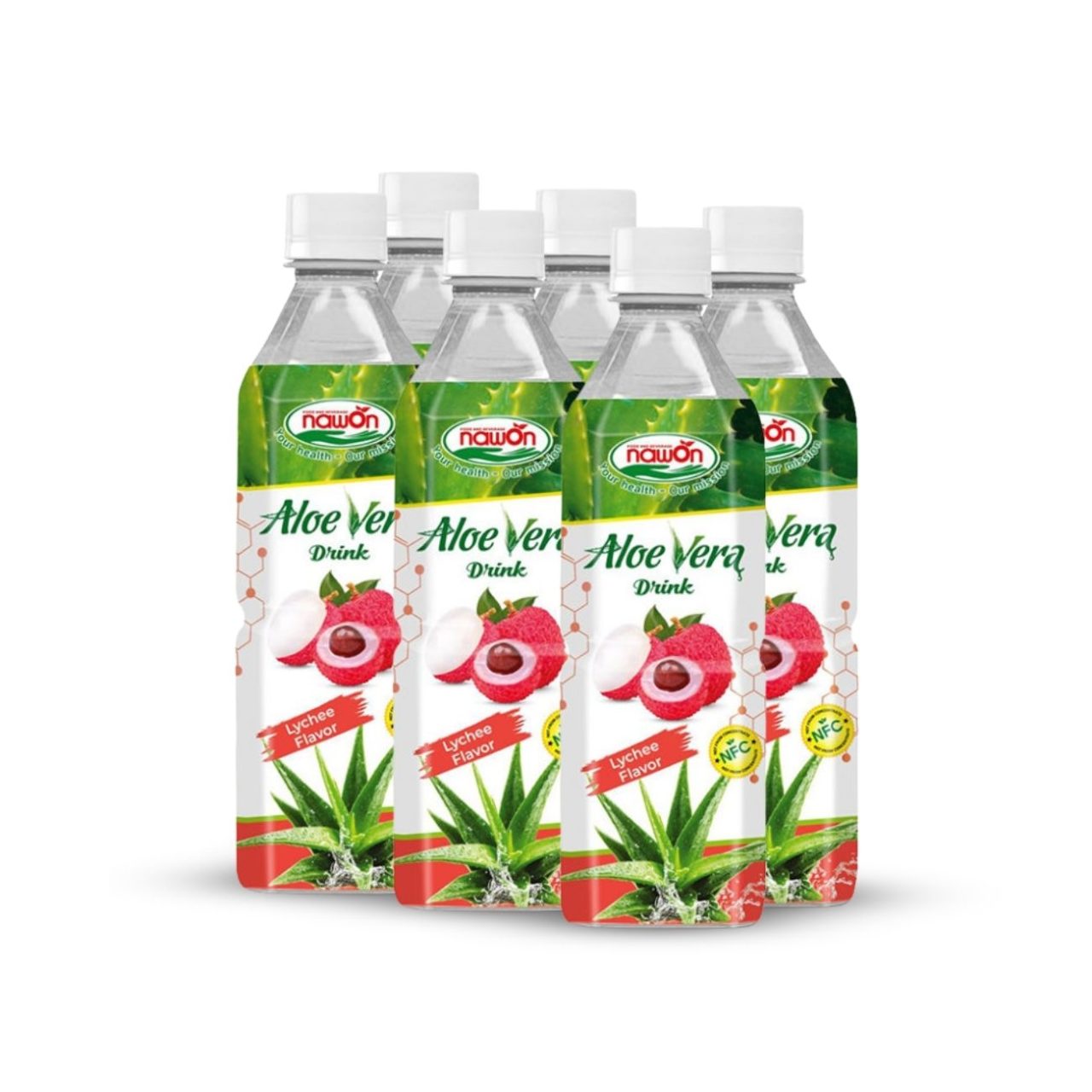 Bottle 500 ml 16 9 fl oz nfc aloe vera drink with lychee flavor (2)