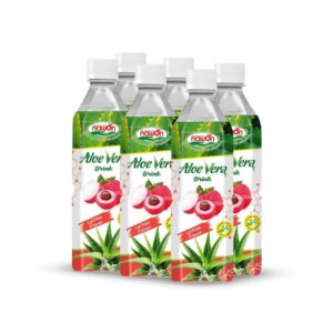 Bottle 500 ml 16 9 fl oz nfc aloe vera drink with lychee flavor (2)