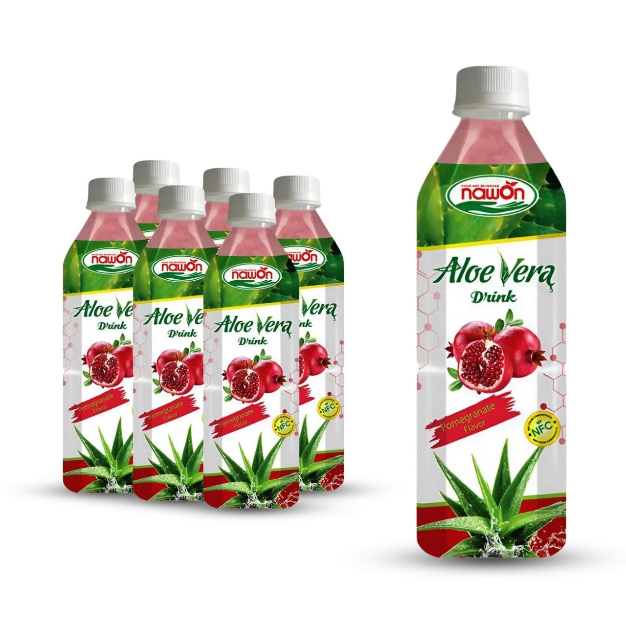 bottle 500 ml 16 9 fl oz nfc aloe vera drink with pomegranate flavor (1)