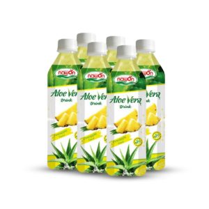 bottle 500ml 16 9 fl oz pure nfc aloe vera drink with sweet pineapple fruit flavor (2)