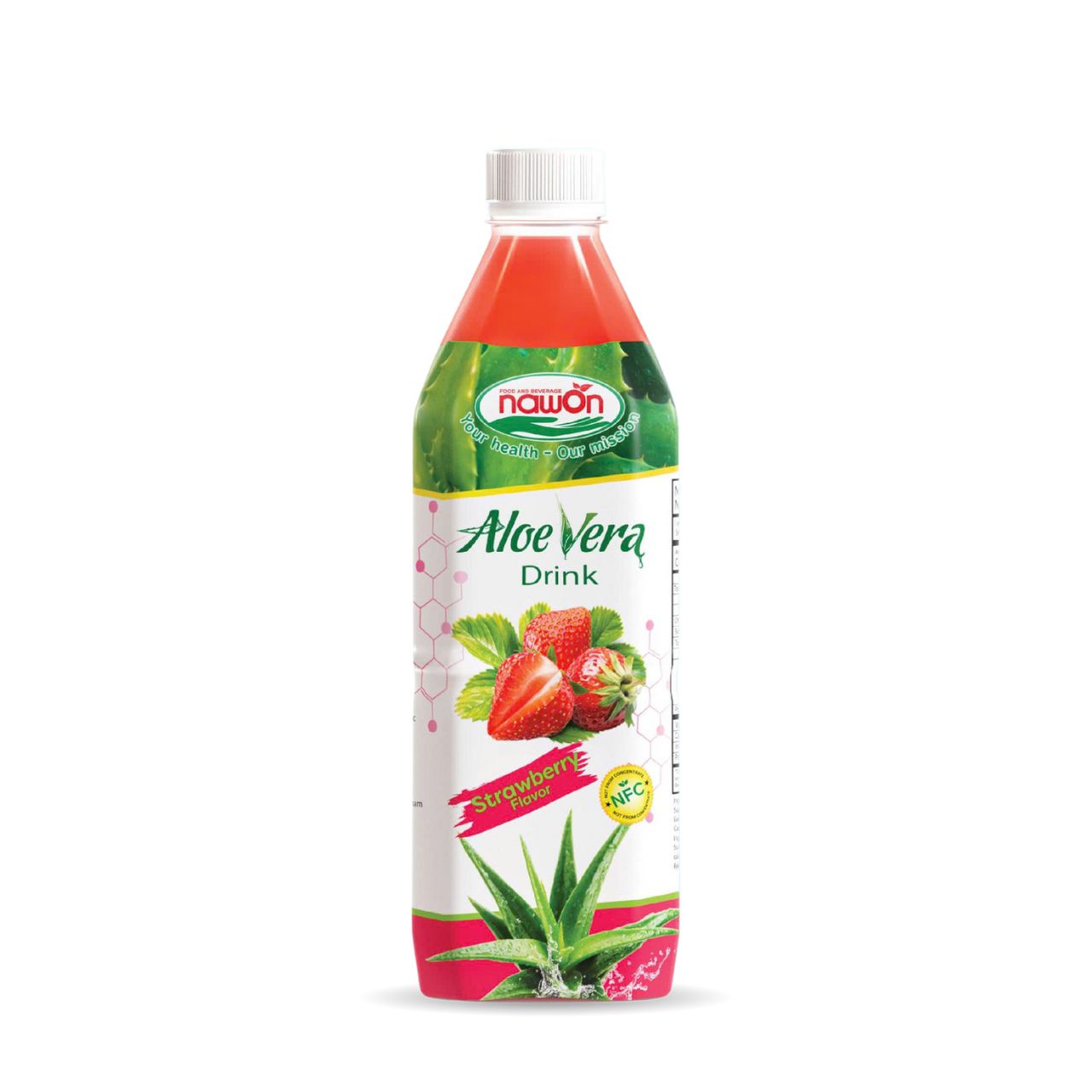 bottle 500ml aloe vera drink strawberry flavor