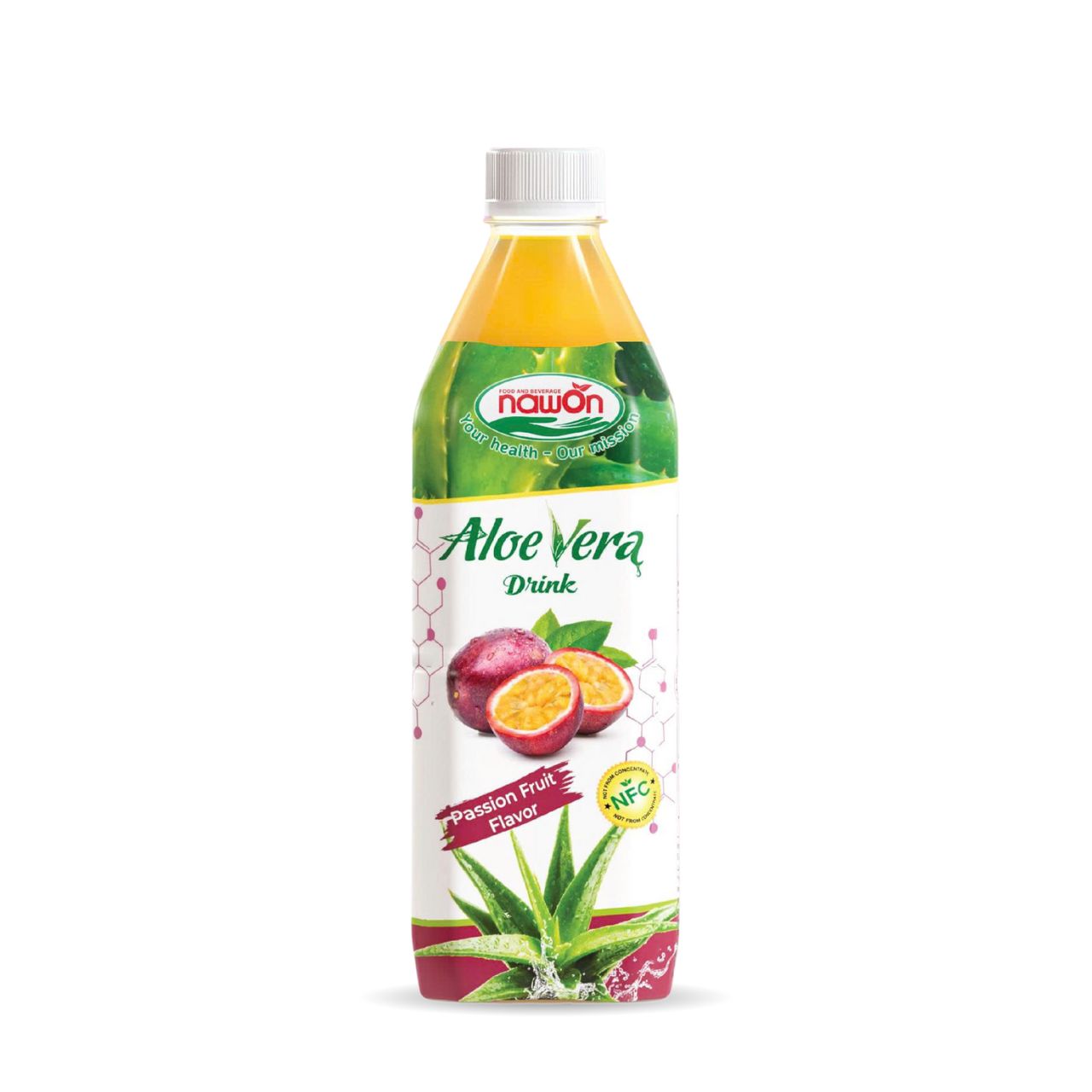 bottle nfc aloe vera drink passion fruit flavor