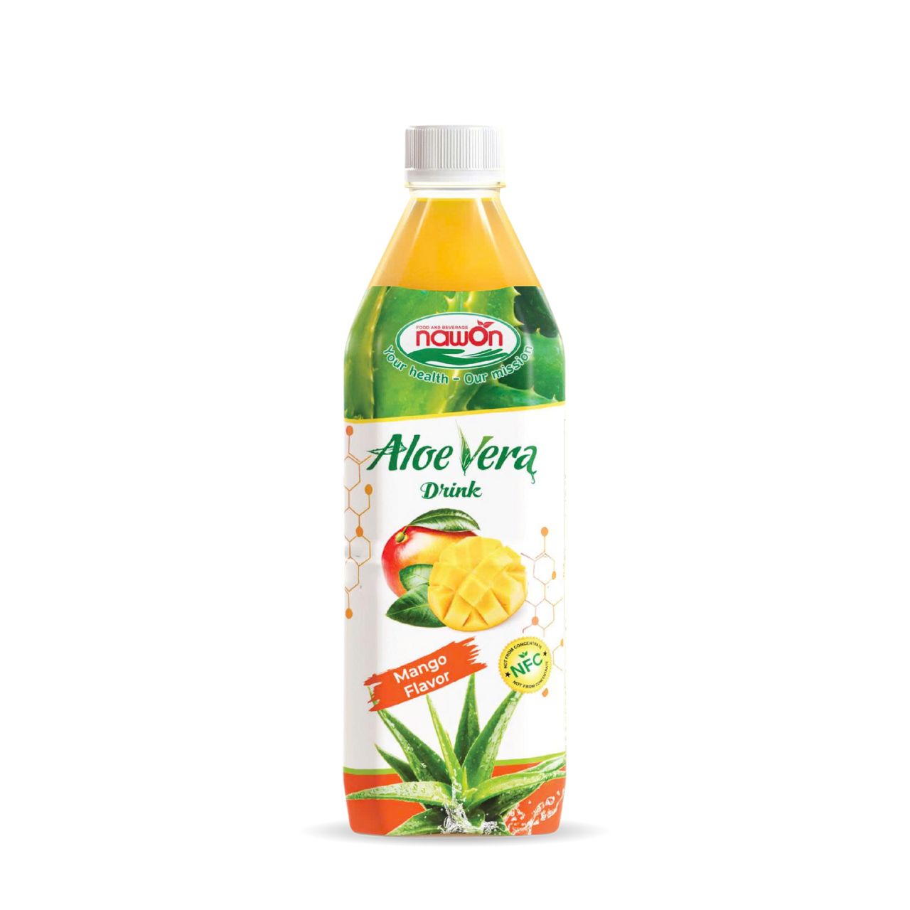 bottle nfc aloe vera drink with mango flavor