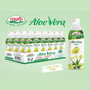 bottle nfc aloe vera drink with white grape flavor 500ml packing 24 bottles carton