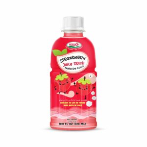 Pet bottle 320 ml 10 82 fl oz sweet harmony of strawberry juice with nata de coco nawon