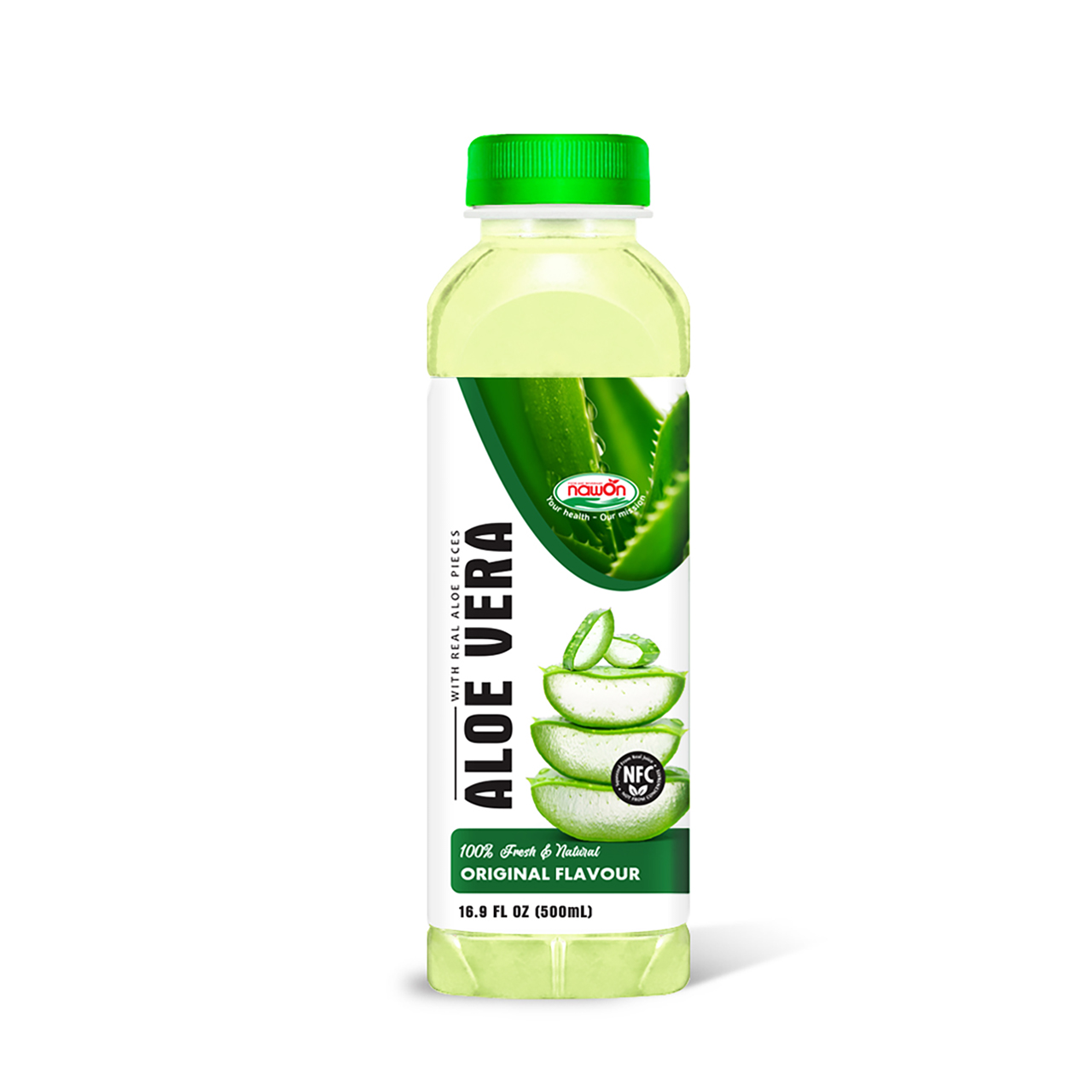 Refreshing bottle 500 ml 16 9 fl oz NFC aloe vera drink with original flavor | Nawon