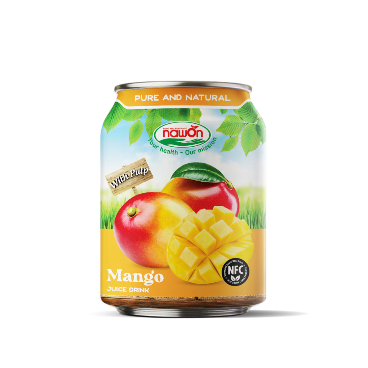 Can 250 ml 8 46 fl oz natural nfc mango juice drink with pulp nawon Can 250 ml 8 46 fl oz natural nfc mango juice drink with pulp nawon