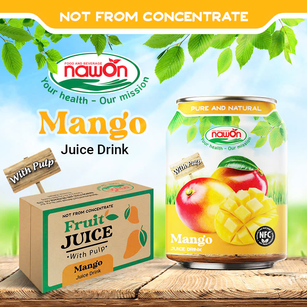 Can 250ml nawon natural mango juice drink