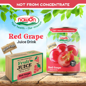 Can 250ml nawon natural red grape juice drink