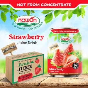 Can 250ml nawon natural strawberry juice drink
