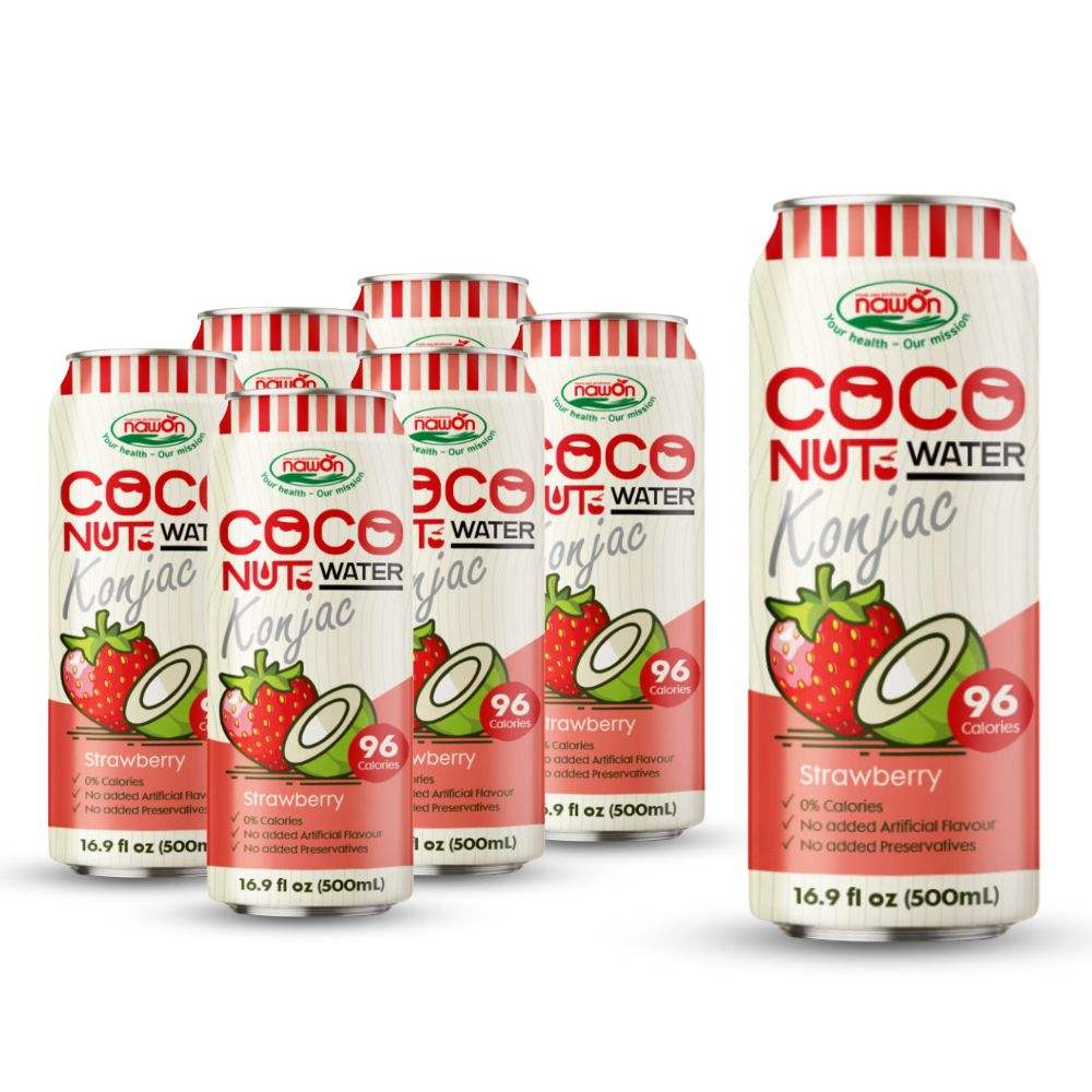 500ml pure coconut water konjac strawberry