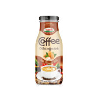 Glass bottle 280ml chilled coffee drink with almod milk