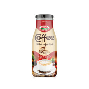 Glass bottle 280ml chilled coffee drink with oat milk