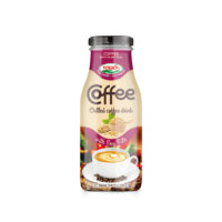 Glass bottle 280ml chilled coffee drink with soy milk