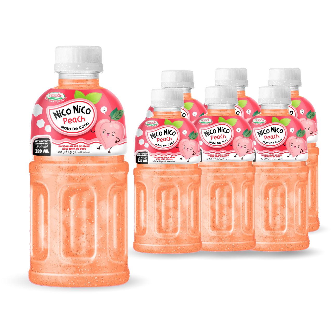 320ml nawon healthy nata de coco juice peach