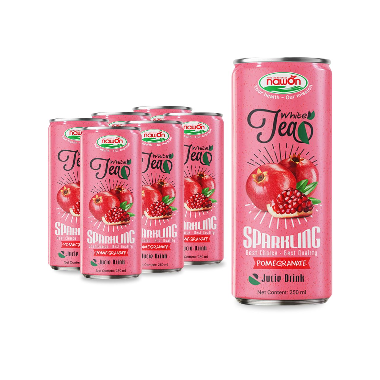 250ml nawon sparkling white tea pomegranate 2