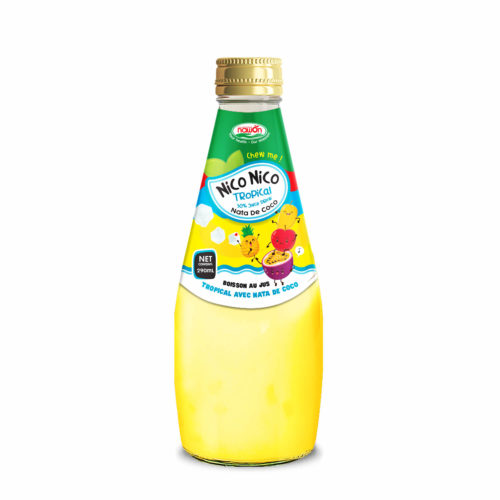 Nata de coco fruit juice drink