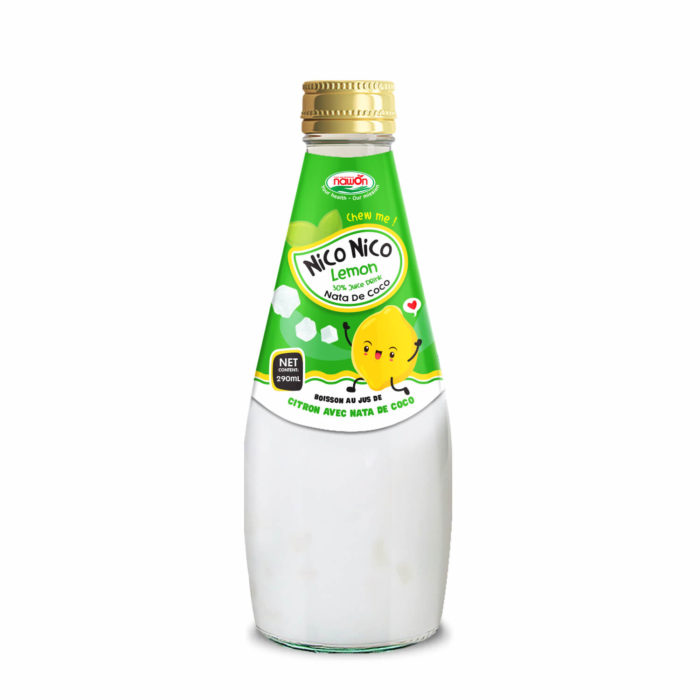 Nata de coco lime juice drink