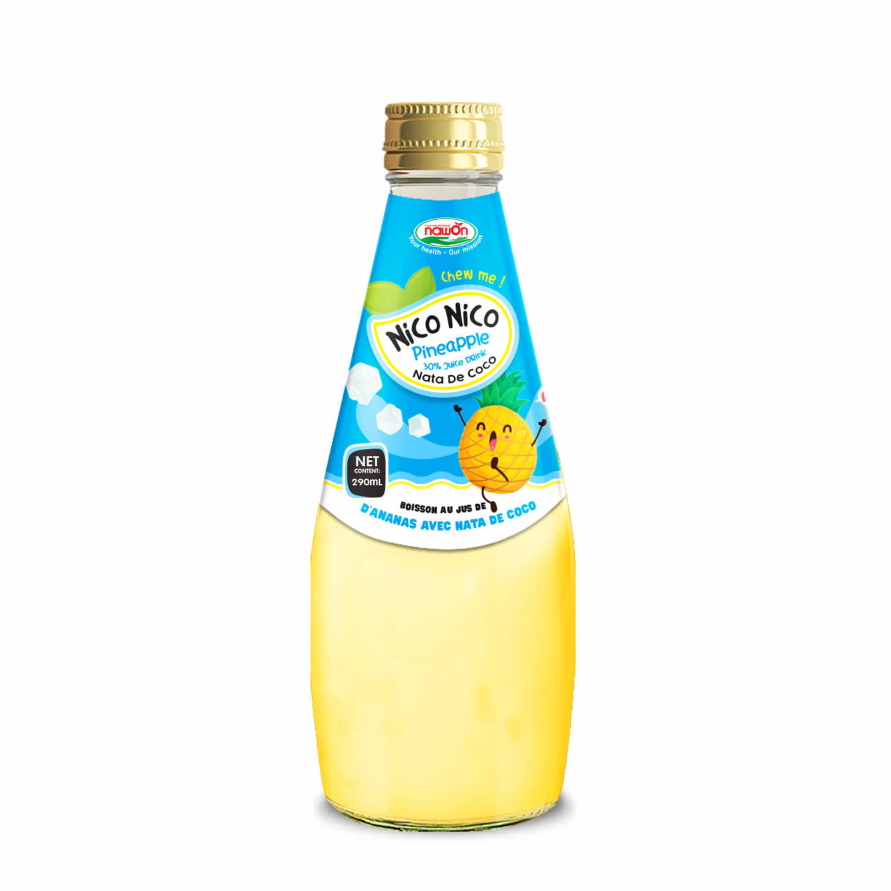 Nata de coco pineapple juice drink