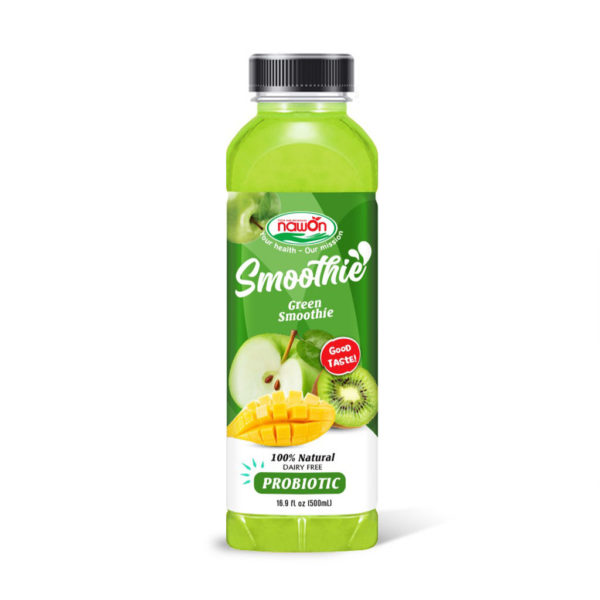 Bottle 500ml fresh fruit green smoothie probiotic