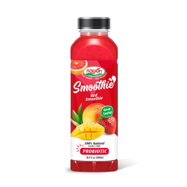 Bottle 500ml fresh fruit red smoothie probiotic