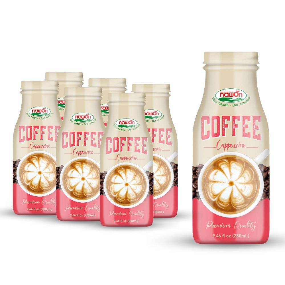 cappuccino coffee premium quality glass bottle 280ml