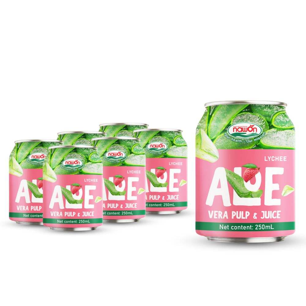 250ml wholesale organic aloe vera juice lychee