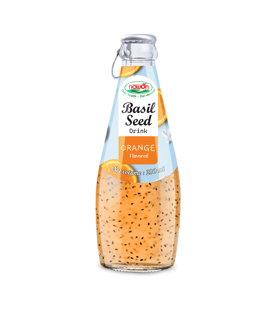 290ML NAWON BASIL SEED DRINK LYCHEE