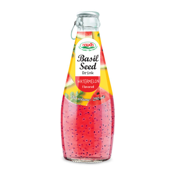 Innovative basil seed drink watermelon