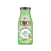 glass 280ml coconut milk nata de coco pineapple flavor