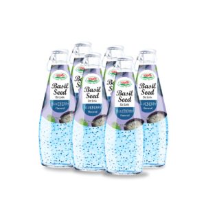 innovative basil seed drink blueberry glass bottle 290ml 2