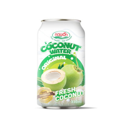 100 fresh coconut water with pulp in can 330ml