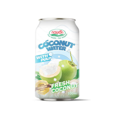 100 fresh coconut water with pulp in can 330ml