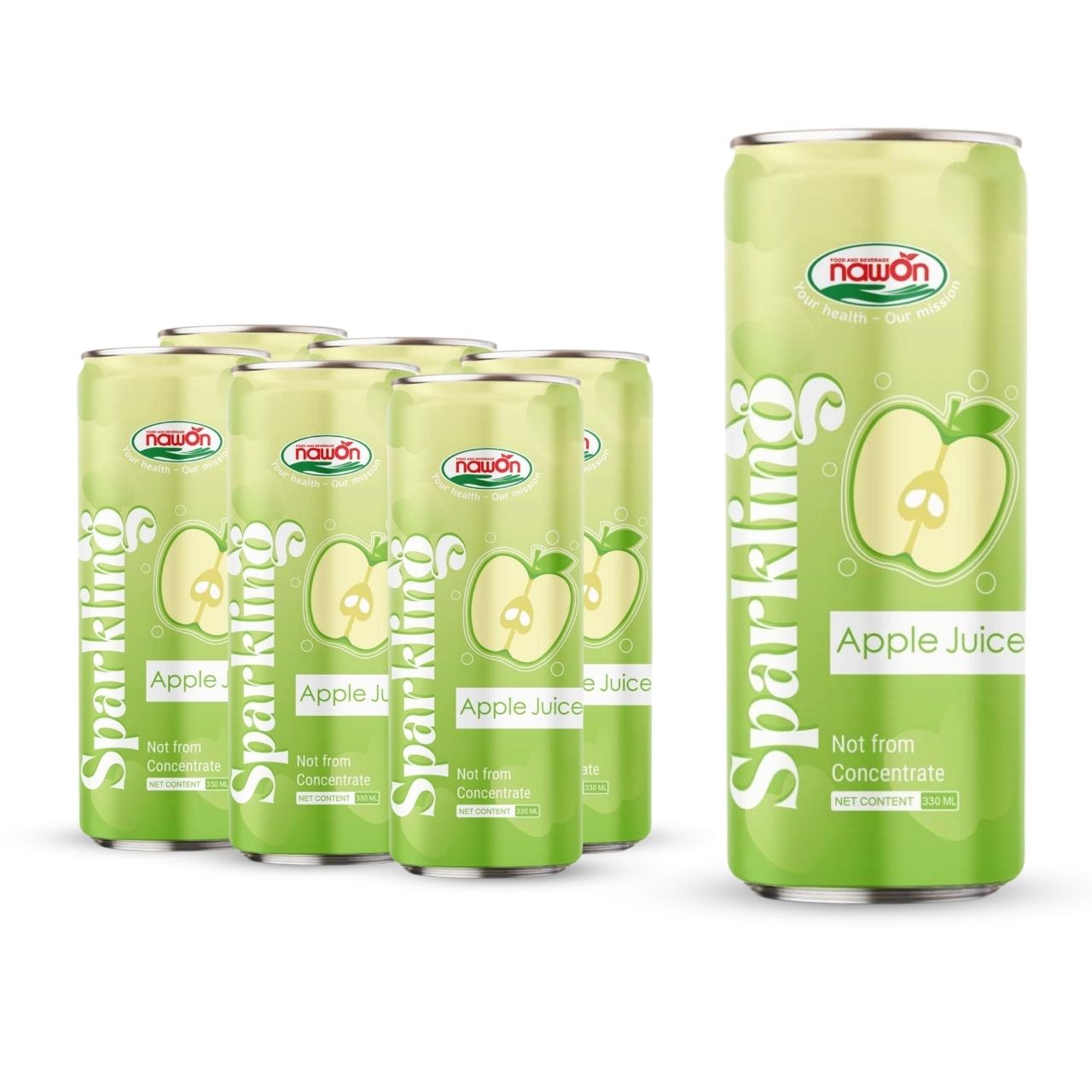 Sparkling apple juice wholesale 330ml can