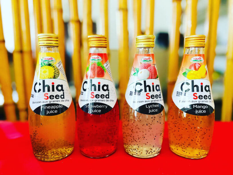 chia seed with fruit juice