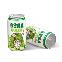 Can 330ml boba queen matcha bubble tea drink