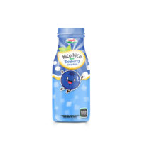 Glass bottle 280ml blueberry juice with nata de coco